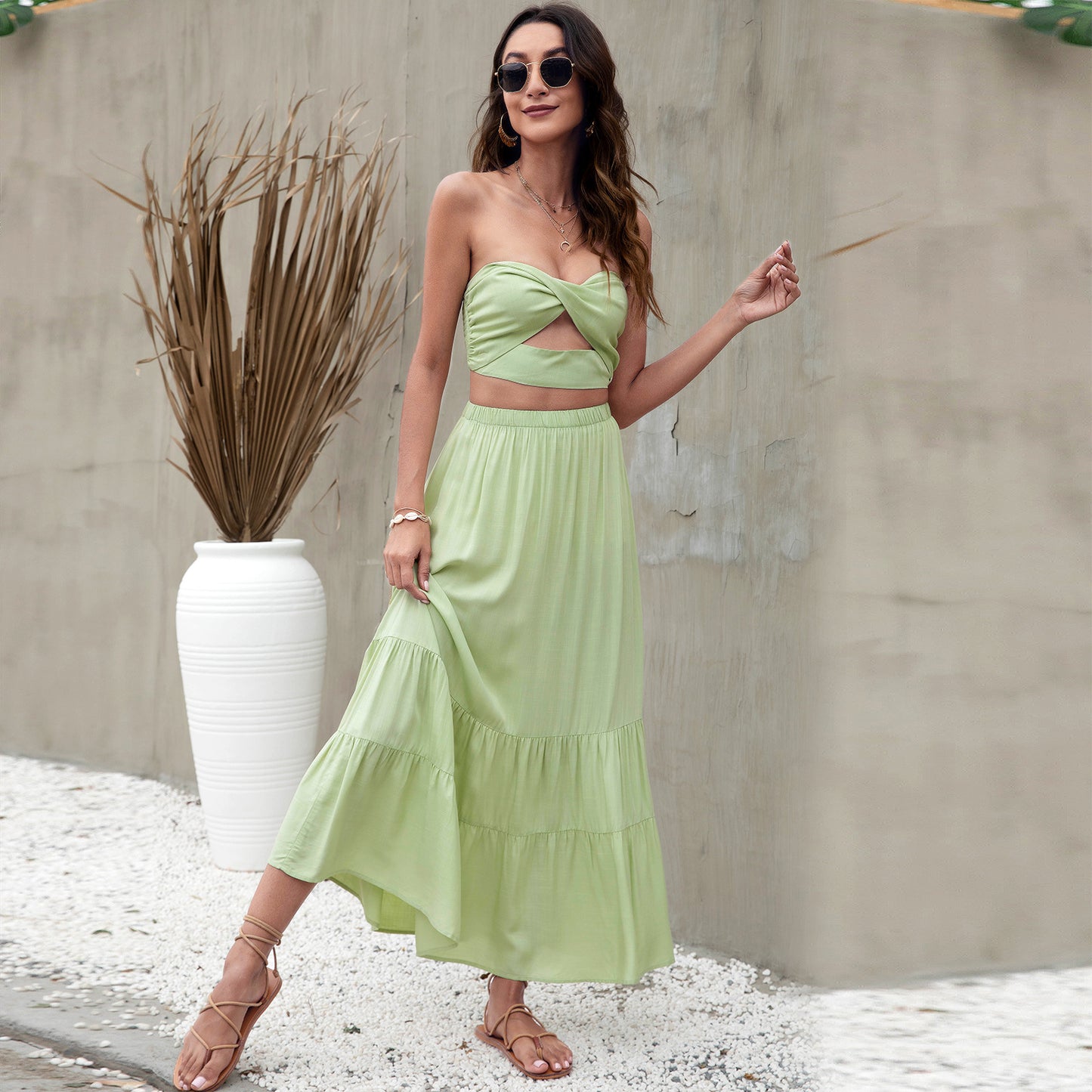 Fashion Ruffles Long Skirt