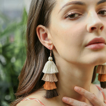 Fashion Multi-layer Tassel Earrings