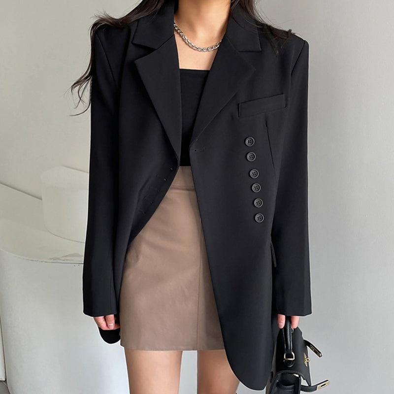 Fashion Vintage Lapel Single Breasted Blazer