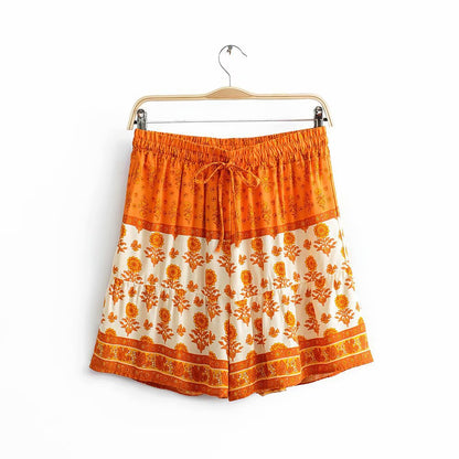 Fashion Two Tone Printed Shorts