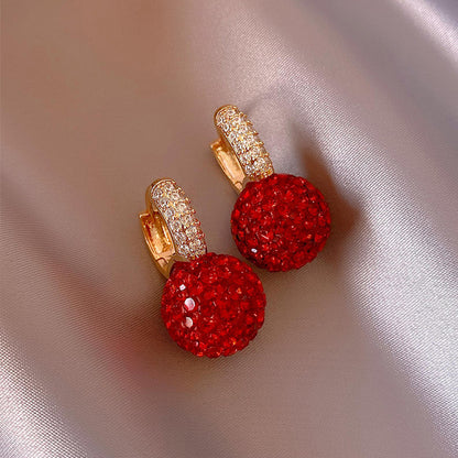 Fashion Red Stud Earrings