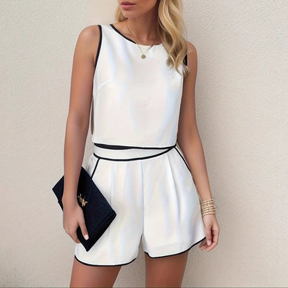 Fashion Summer Casual Shorts Vest Suit